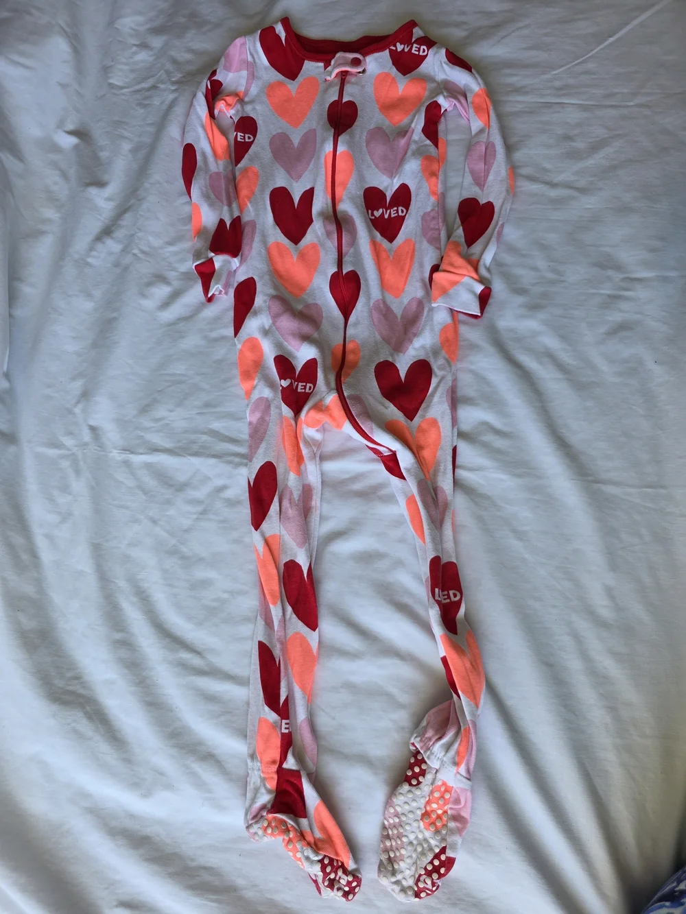 The Children's Place Red & Pink Heart-Accented Footed Pajamas
